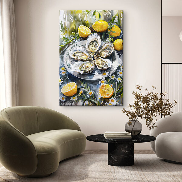 Cuadros Plato de ostras y limones (SKU: s39710) Cuadros Cuadros Plato de ostras y limones (SKU: s39710)
