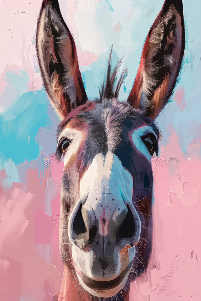 Close up of a donkey's face Close up of a donkey's face