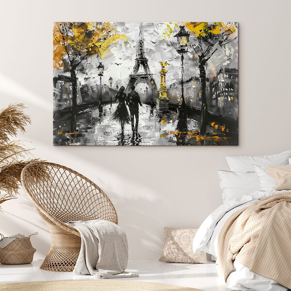Cuadros Una pareja paseando entre las obras de arte de París (SKU: s39692) Cuadros Cuadros Una pareja paseando entre las obras de arte de París (SKU: s39692)