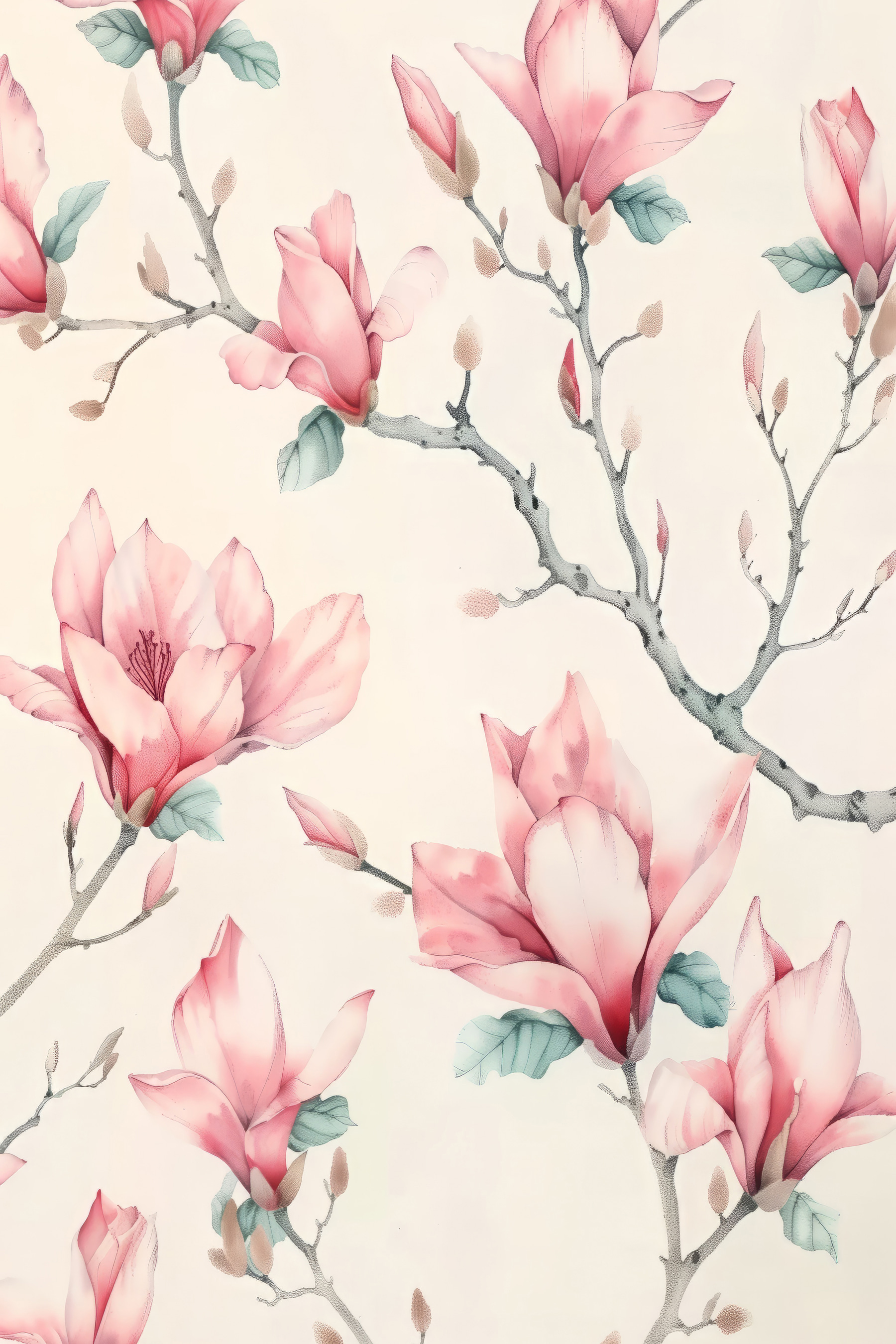 Wallpaper with pink flowers Wallpaper with pink flowers