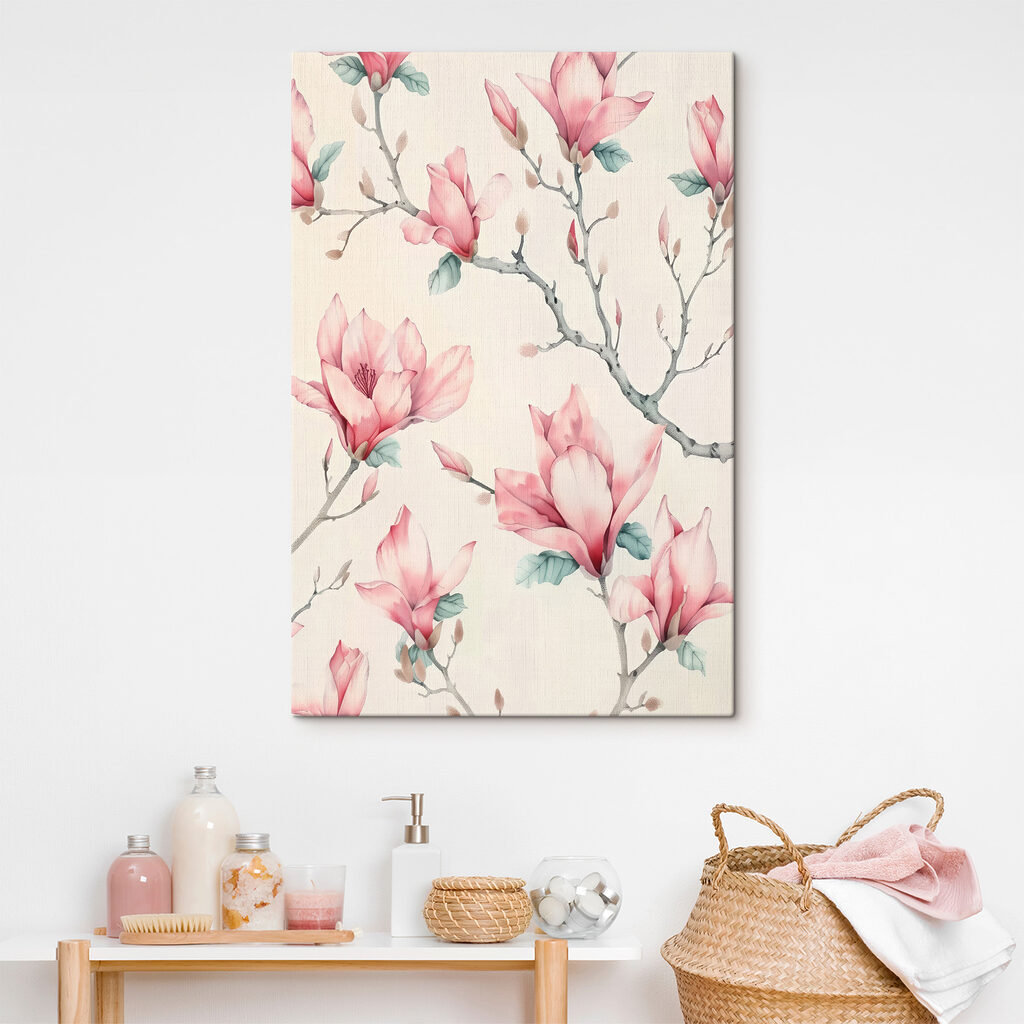 Wallpaper with pink flowers Wallpaper with pink flowers