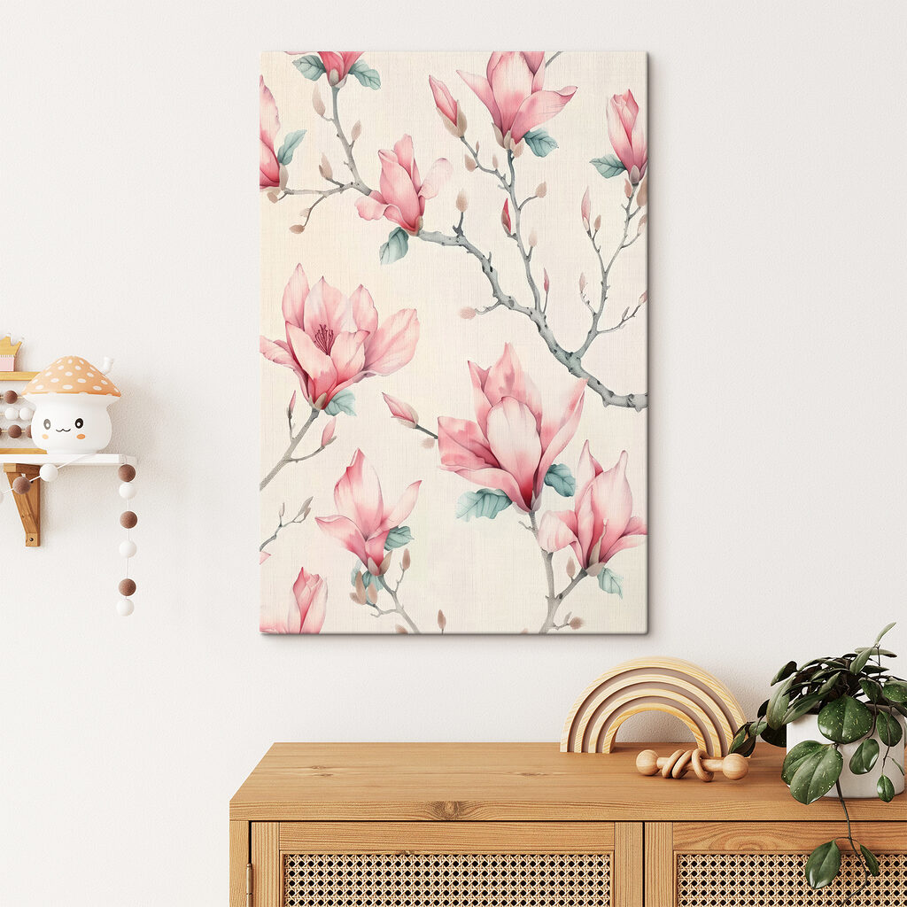 Wallpaper with pink flowers Wallpaper with pink flowers