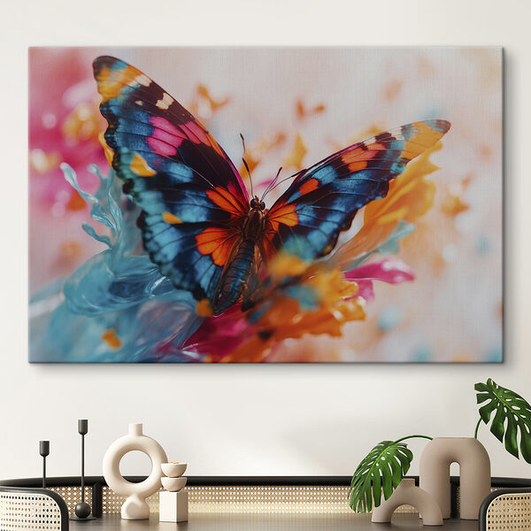 Cuadros Mariposa sobre una flor (SKU: s39586) Cuadros Cuadros Mariposa sobre una flor (SKU: s39586)