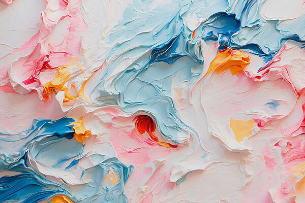 Close up of a painting