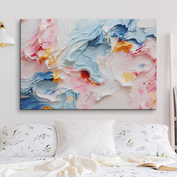 Close up of a painting