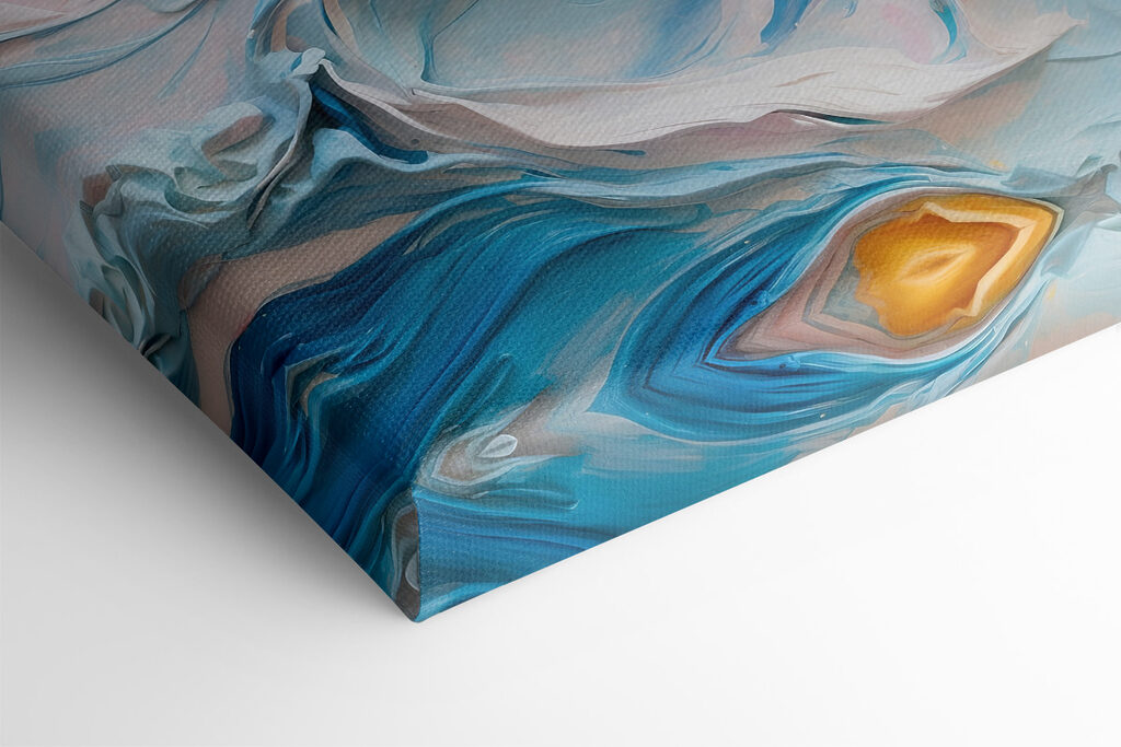 Close up of a painting