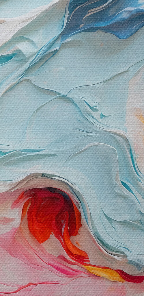 Close up of a painting