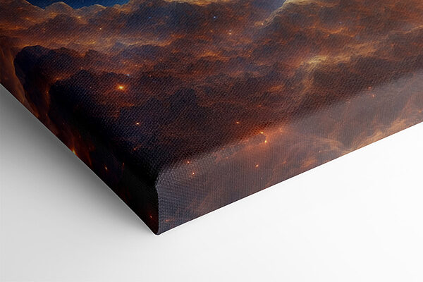 Mountain range with stars and a blue sky Mountain range with stars and a blue sky