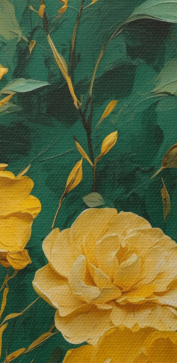 Yellow flowers on a green background Yellow flowers on a green background