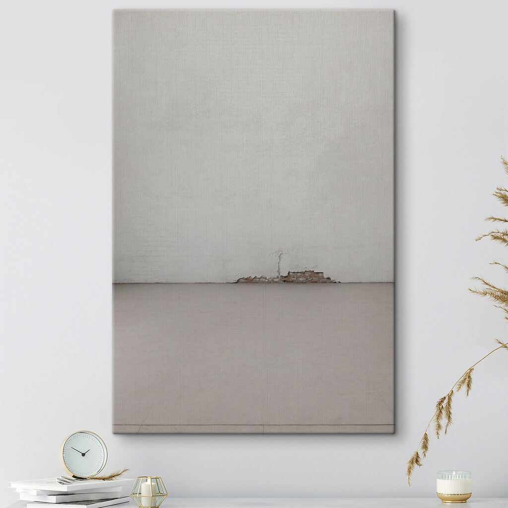 White wall with a crack in the wall
