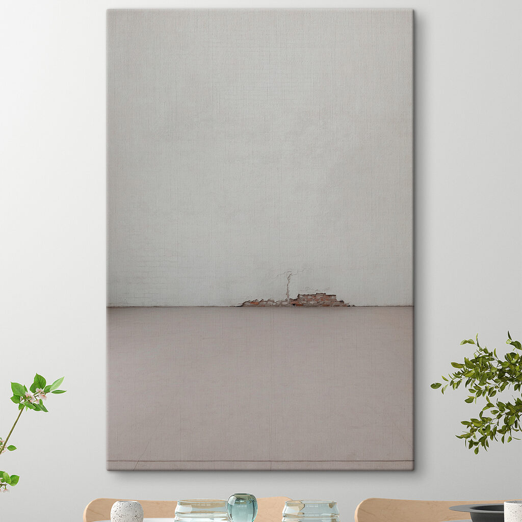 White wall with a crack in the wall