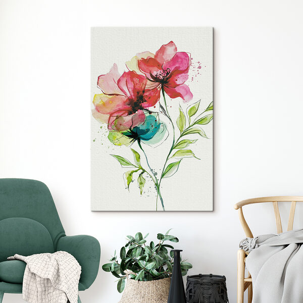 Cuadros Pintura de flores y hojas (SKU: s39767) Cuadros Cuadros Pintura de flores y hojas (SKU: s39767)