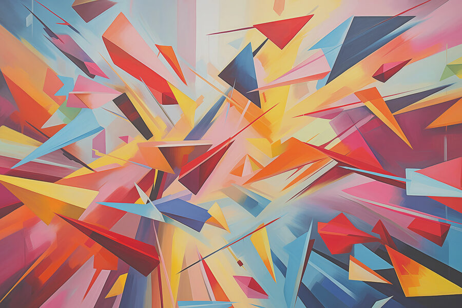 Aviones de papel de colores