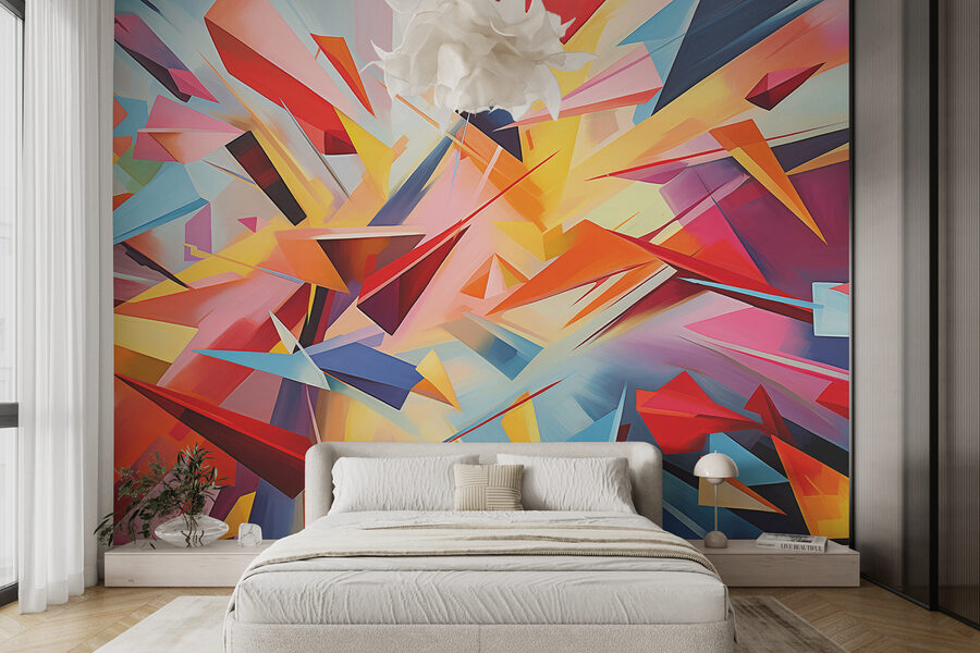 Aviones de papel de colores
