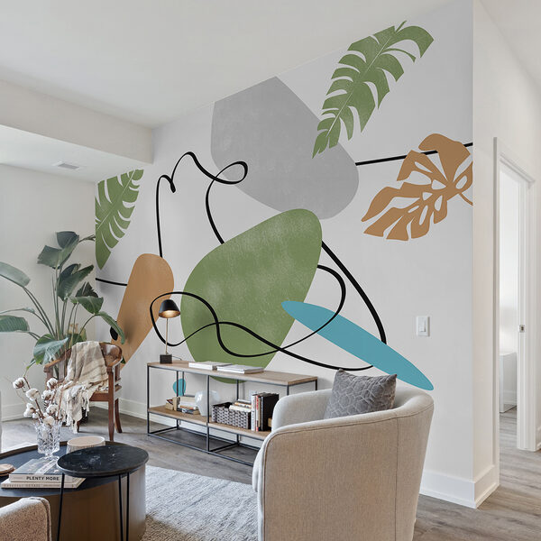 Colorful art with leaves Colorful art with leaves