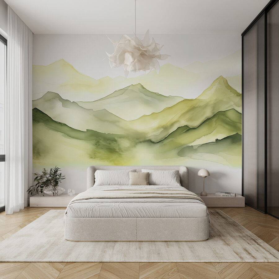 Pintura de una cordillera