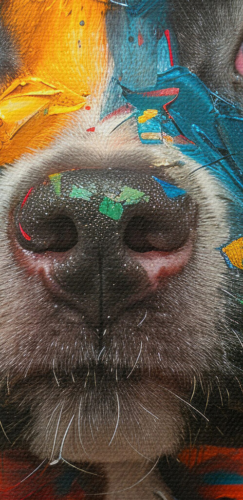 Painting of a dog