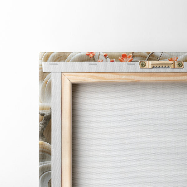 White wall with flowers and butterflies