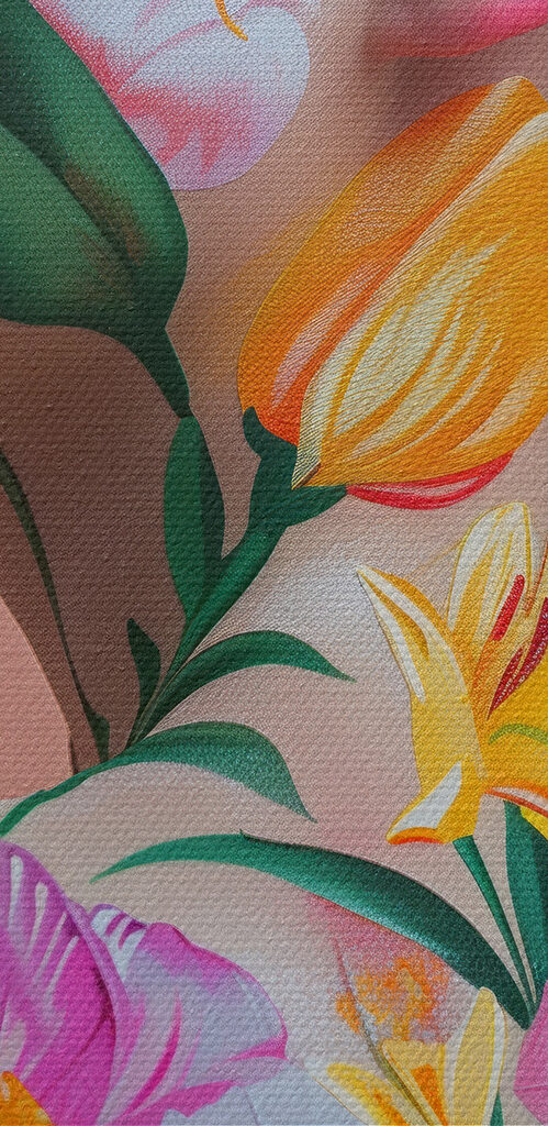 Woman with flowers on her body Woman with flowers on her body