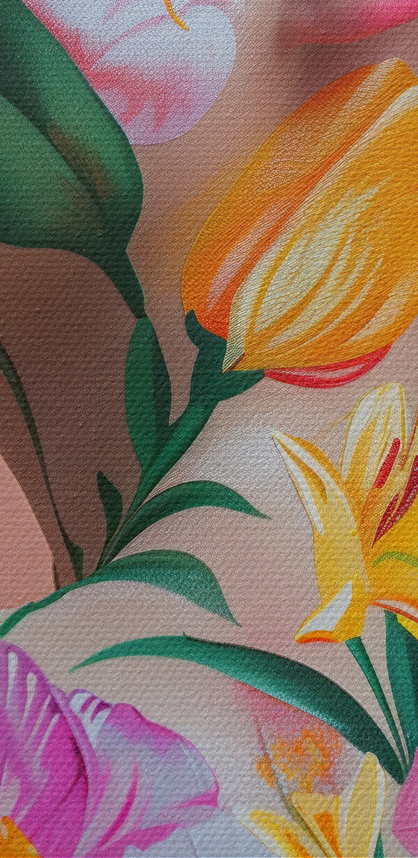 Woman with flowers on her body Woman with flowers on her body