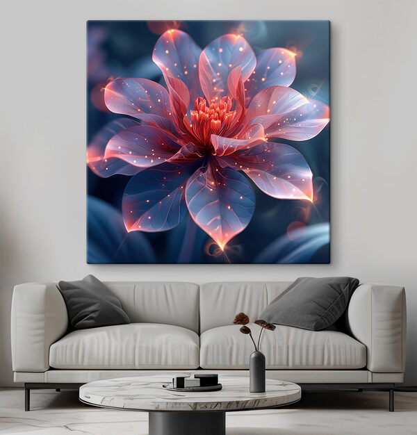 Flower with glowing petals