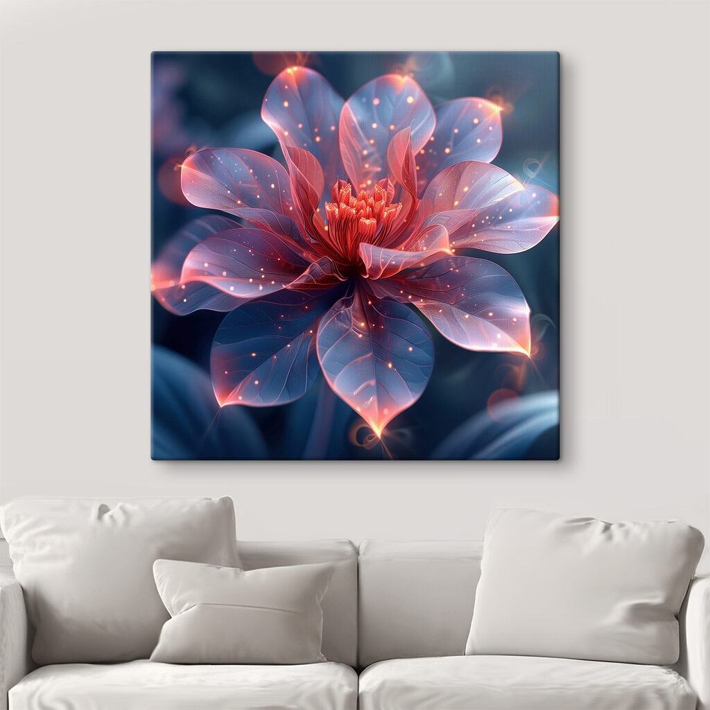 Flower with glowing petals