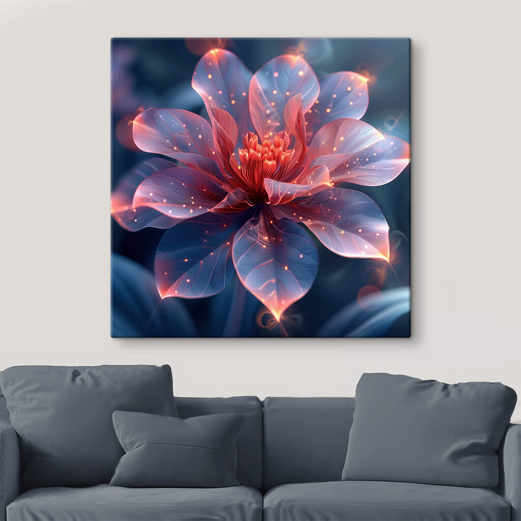 Flower with glowing petals