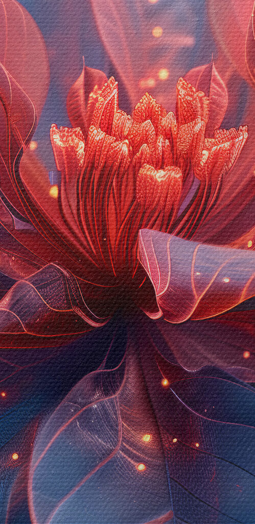 Flower with glowing petals