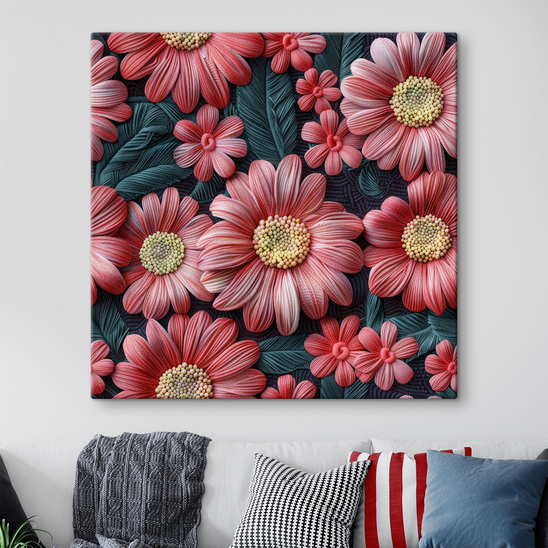 Group of pink flowers