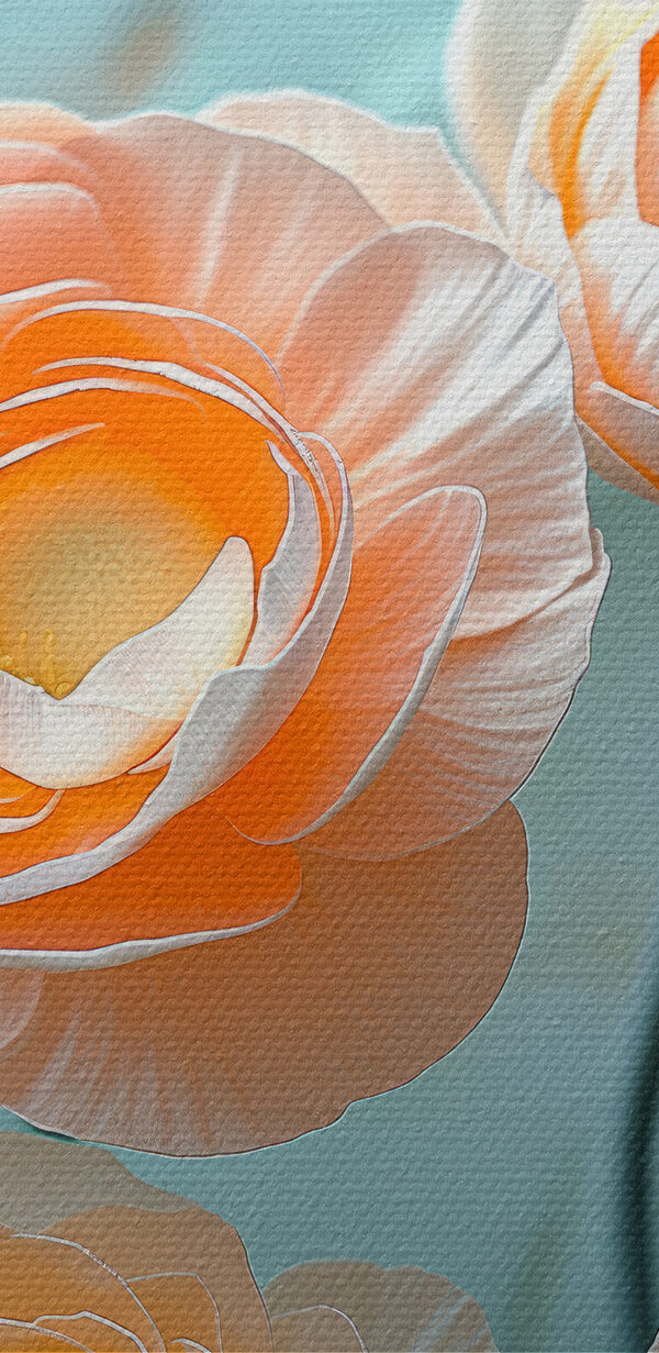 Group of white and orange flowers