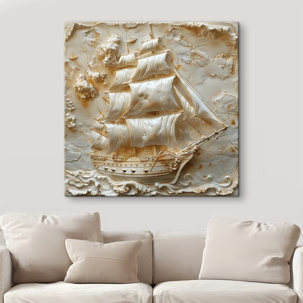 Cuadros Barco tallado con velas (SKU: s39757) Cuadros Cuadros Barco tallado con velas (SKU: s39757)
