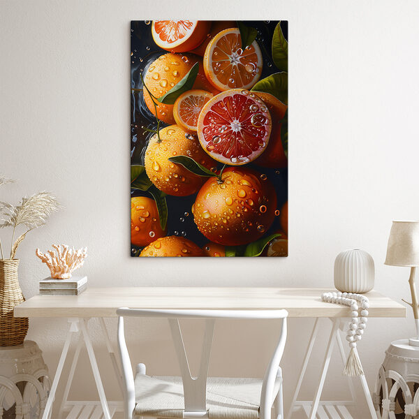 Cuadros Un grupo de naranjas con gotas de agua (SKU: s39238) Cuadros Cuadros Un grupo de naranjas con gotas de agua (SKU: s39238)