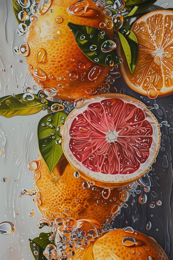 Painting of oranges and lemons