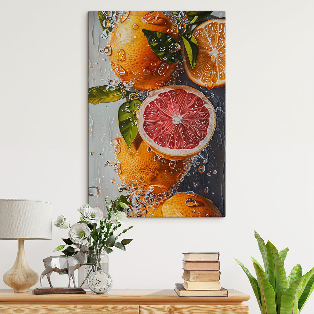 Painting of oranges and lemons