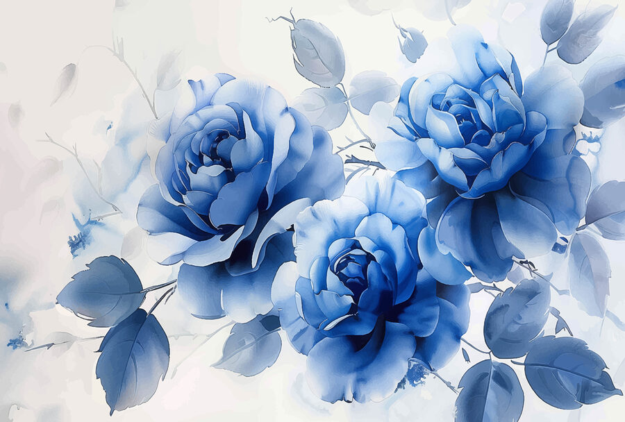 Grupo de flores azules Grupo de flores azules