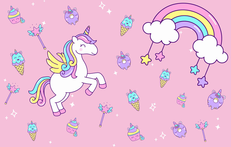 Unicornio y helado y helado