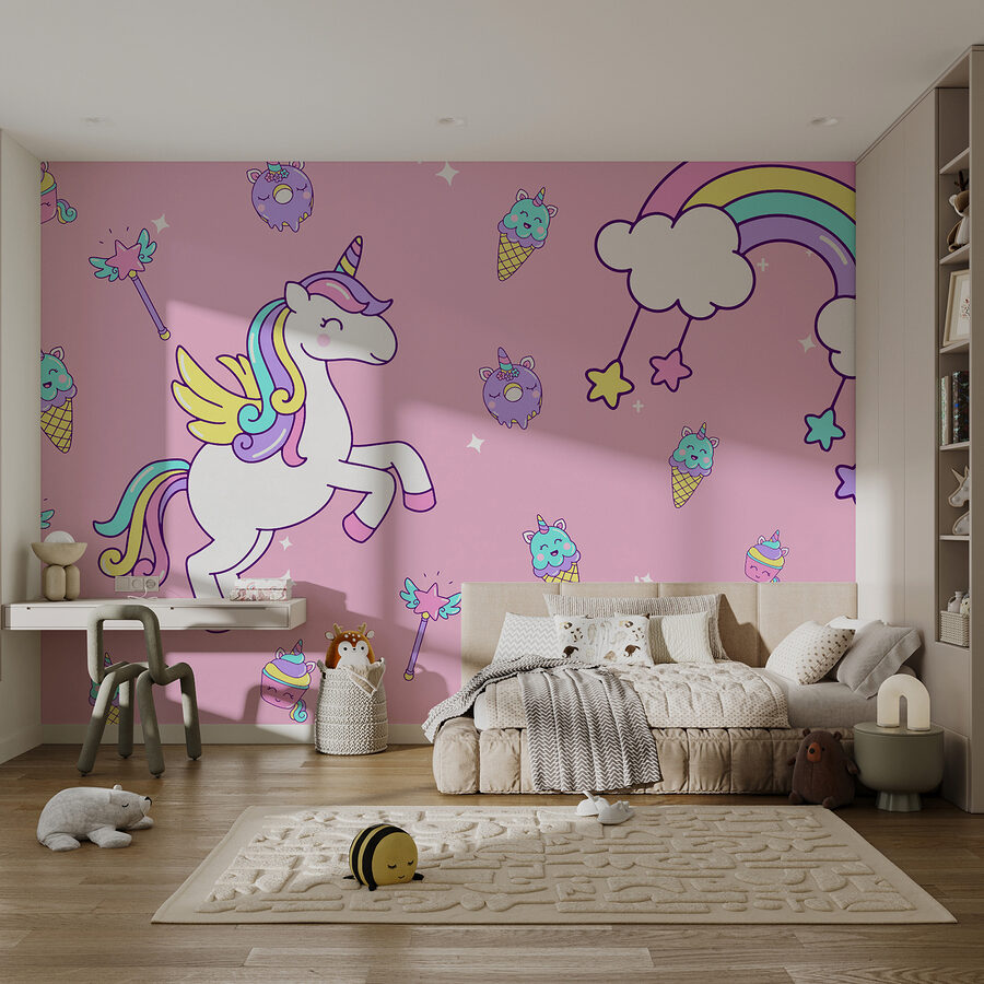 Unicornio y helado y helado