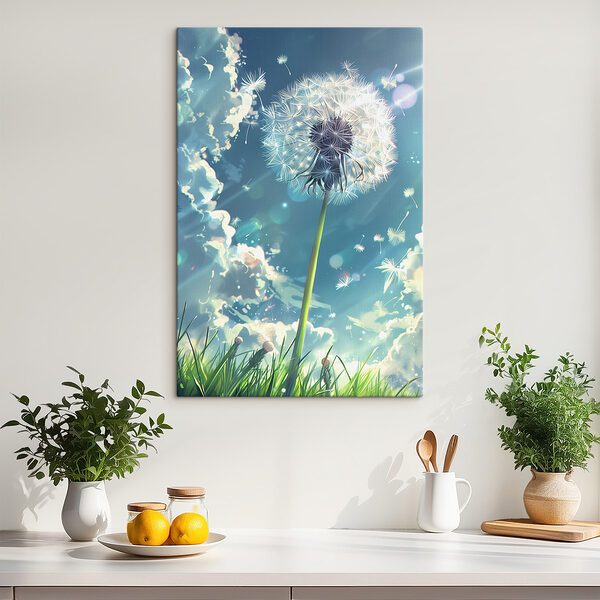 Cuadros Diente de león con cielo azul y nubes (SKU: s39793) Cuadros Cuadros Diente de león con cielo azul y nubes (SKU: s39793)