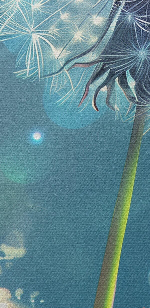 Dandelion with a blue sky and clouds Dandelion with a blue sky and clouds