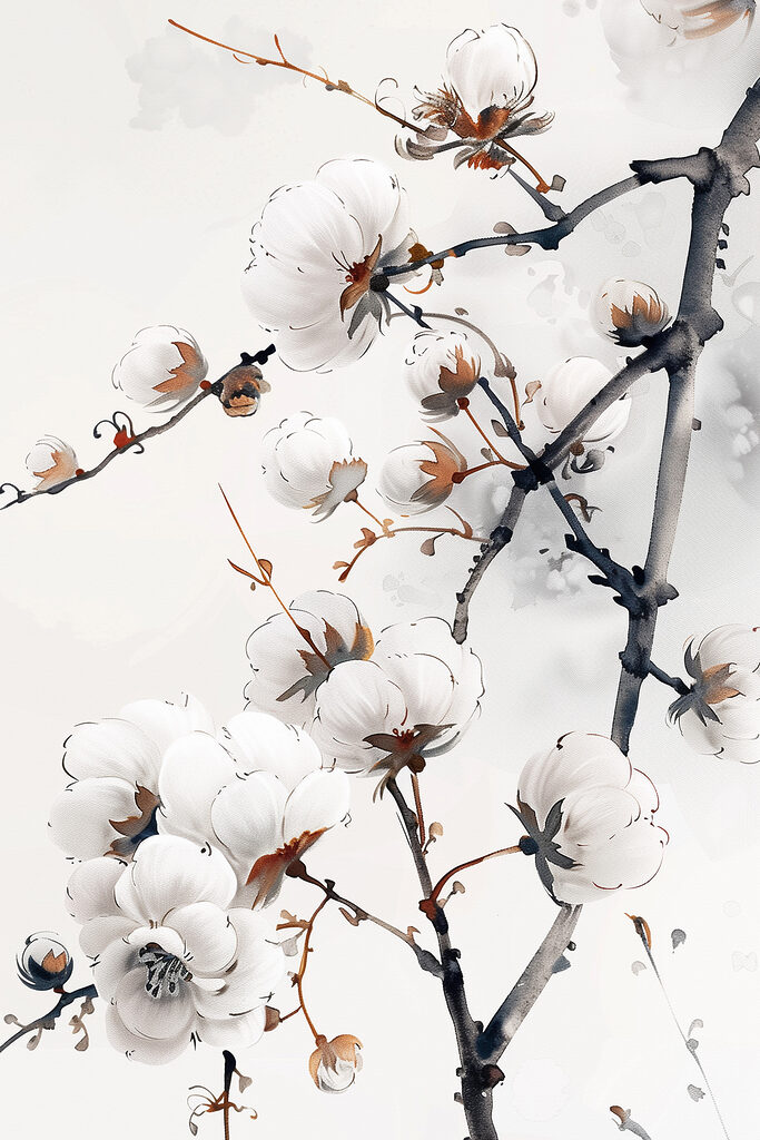 Close up of flowers on a branch Close up of flowers on a branch