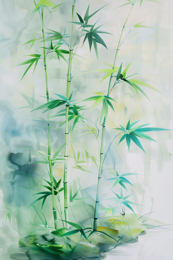 Painting of bamboo stems Painting of bamboo stems