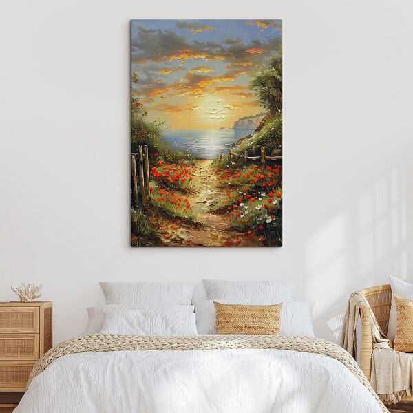 Cuadros Cuadro que representa un sendero que conduce a una masa de agua (SKU: s39812) Cuadros Cuadros Cuadro que representa un sendero que conduce a una masa de agua (SKU: s39812)