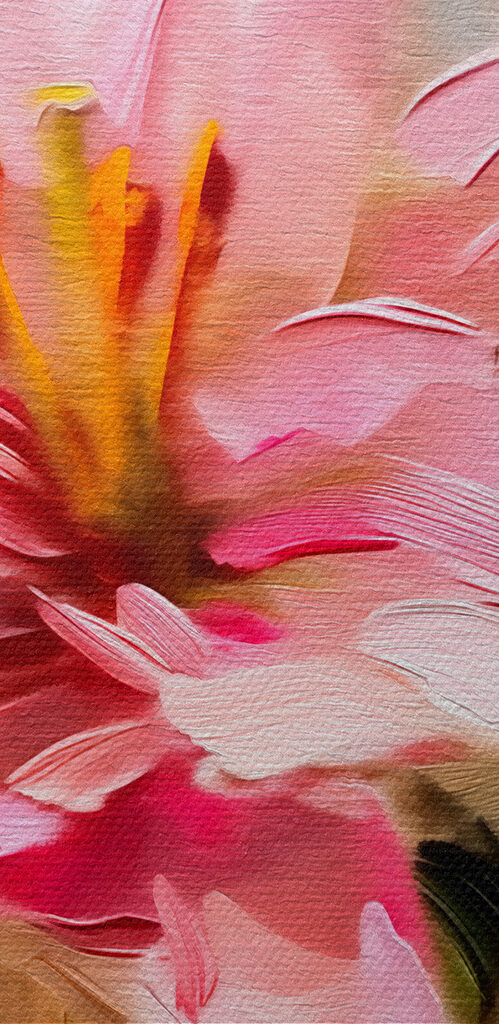 Painting of a pink flower Painting of a pink flower