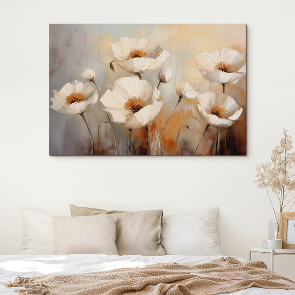 Painting of white flowers