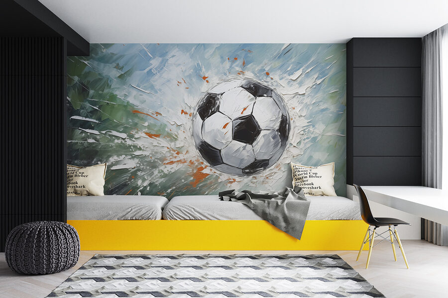 Pintura de un balón de fútbol