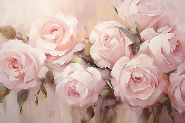 Pintura de rosas rosadas Pintura de rosas rosadas