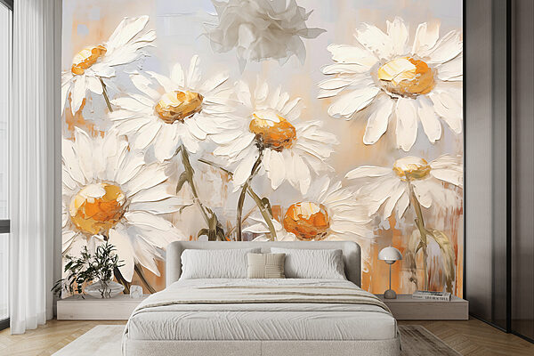 Pintura de flores blancas Pintura de flores blancas