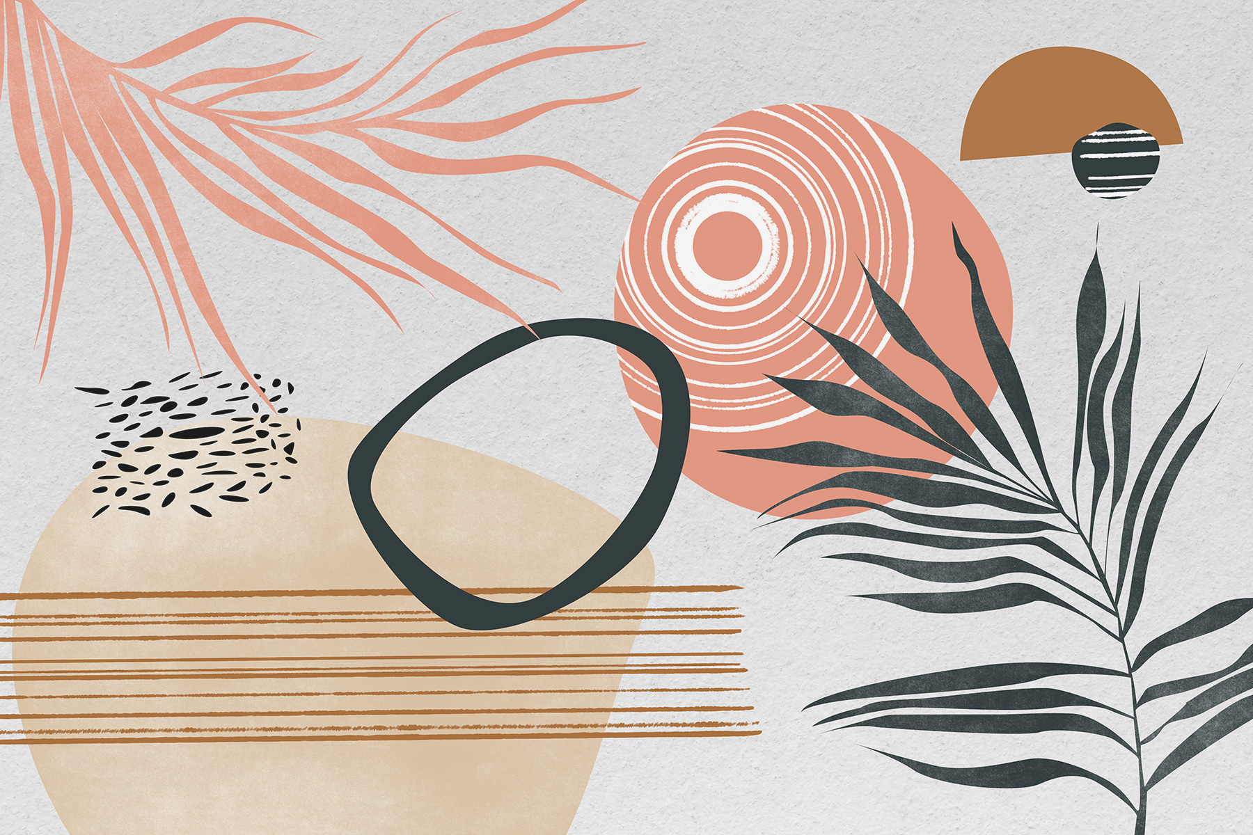 Art piece of art with different shapes and colors