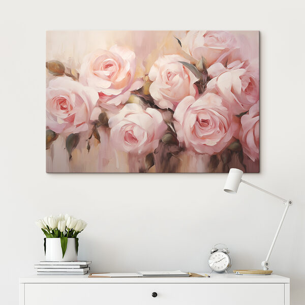 Painting of pink roses Painting of pink roses