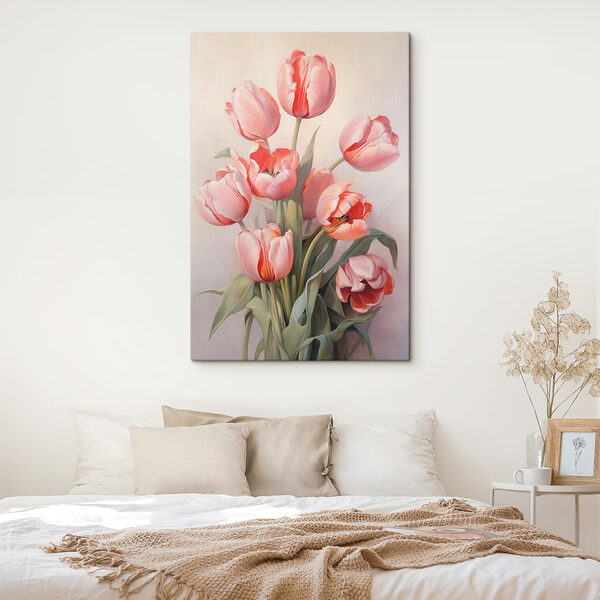 Cuadros Cuadro de tulipanes rosas (SKU: s39832) Cuadros Cuadros Cuadro de tulipanes rosas (SKU: s39832)